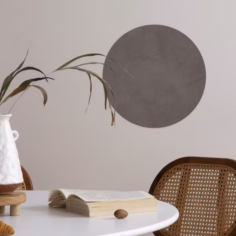 Textuur - Grijs - Modern - Abstract - Oppervlak Wandcirkel behangsticker klein -sfeer3