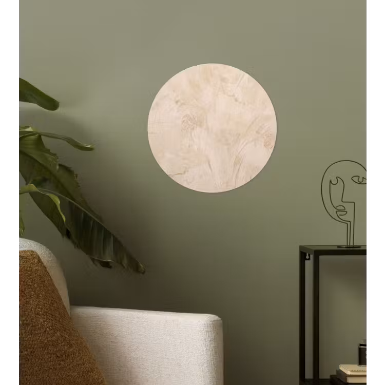 Textuur - Patroon - Abstract - Modern - Beige Wandcirkel behangsticker klein -sfeer2