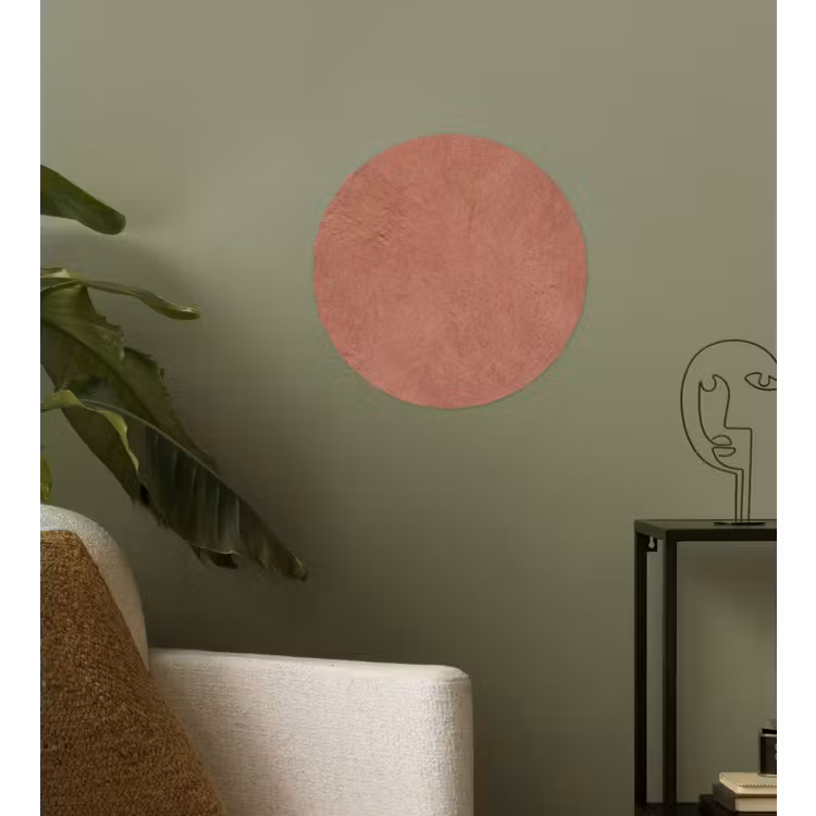 Textuur - Roodbruin - Grof - Modern Wandcirkel behangsticker klein -sfeer2
