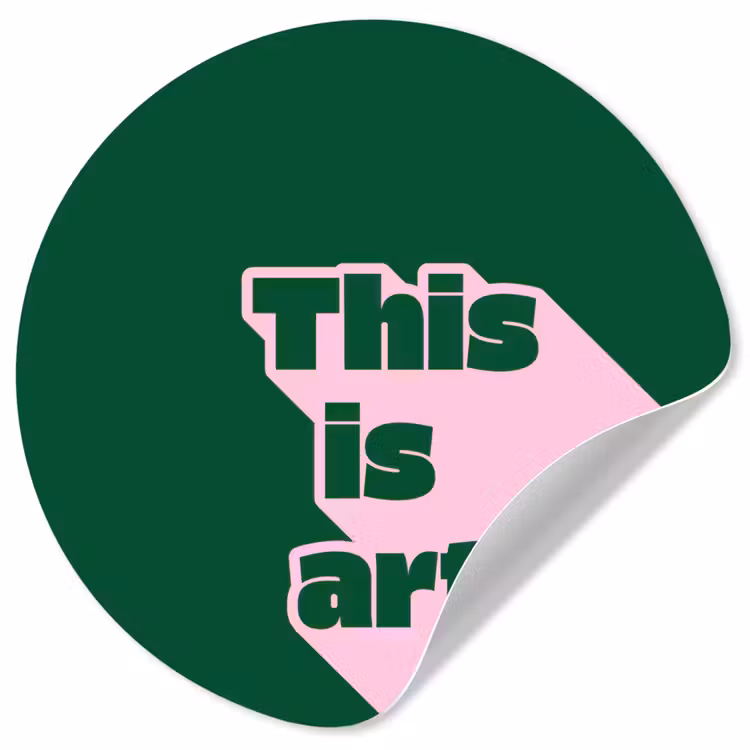 This is art - Schaduw - Roze Wandcirkel behangsticker klein -3d
