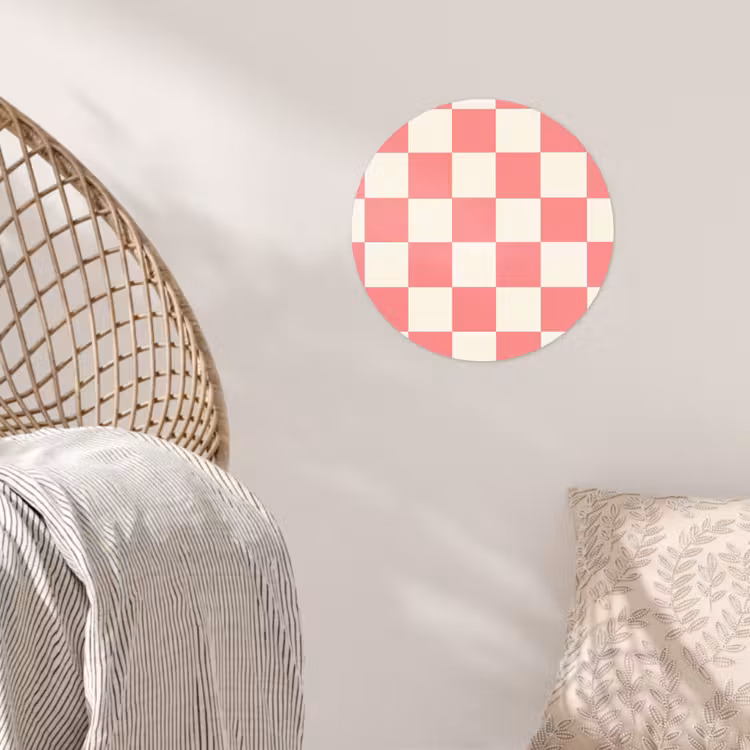Traditioneel - Patroon - Roze Wandcirkel behangsticker klein 186 -sfeer4