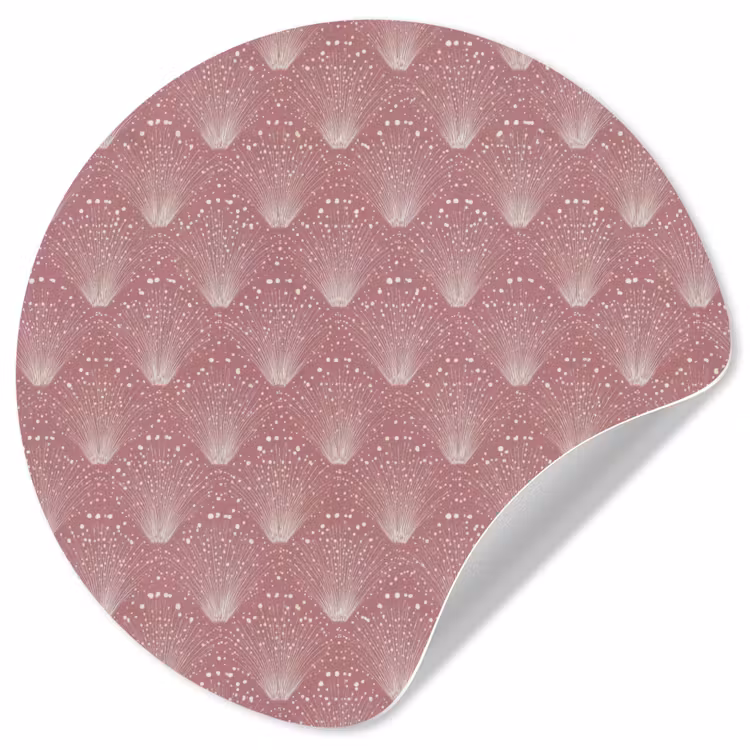 Trendy - Patroon - Roze Wandcirkel behangsticker klein 186 -3d