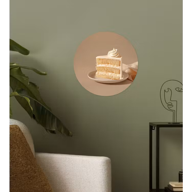Vanilletaart - Cake - Romig Wandcirkel behangsticker klein -sfeer2