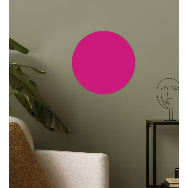 Velvet - Magenta - Roze Wandcirkel behangsticker klein 186 -sfeer2
