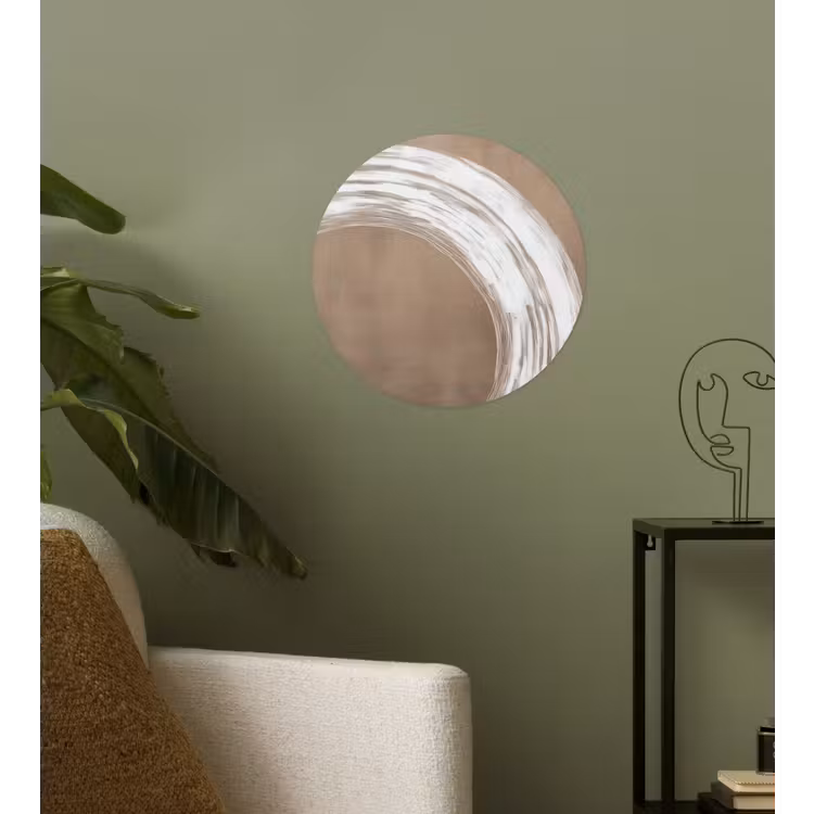 Verf - Bruin - Japandi Wandcirkel behangsticker klein -sfeer2