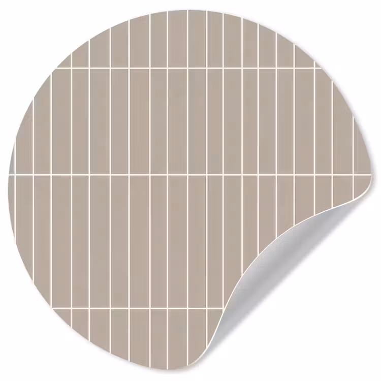 Verticaal - Wandtegel - Licht Beige Wandcirkel behangsticker klein 186 -3d