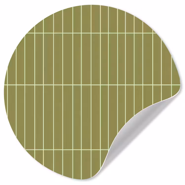 Verticaal - Wandtegel - Olijfgroen Wandcirkel behangsticker klein 186 -3d