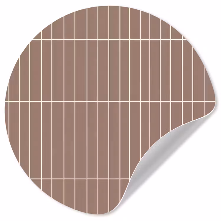 Verticaal - Wandtegel - Terracotta Wandcirkel behangsticker klein 186 -3d