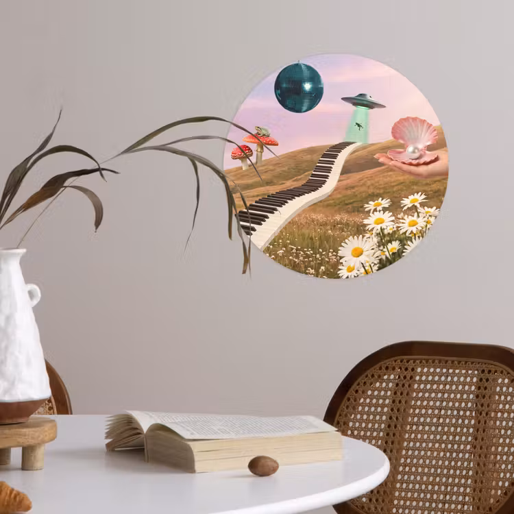 Behangcirkel - Vis - Natuur - Abstract - Vis - Natuur - Abstract Wandcirkel behangsticker klein