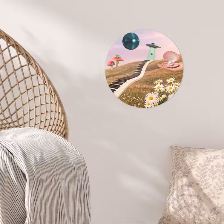 Behangcirkel - Vis - Natuur - Abstract - Vis - Natuur - Abstract Wandcirkel behangsticker klein