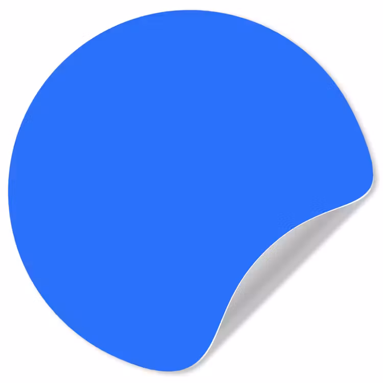 Vivid - Cobalt - Blauw Wandcirkel behangsticker klein 186 -3d