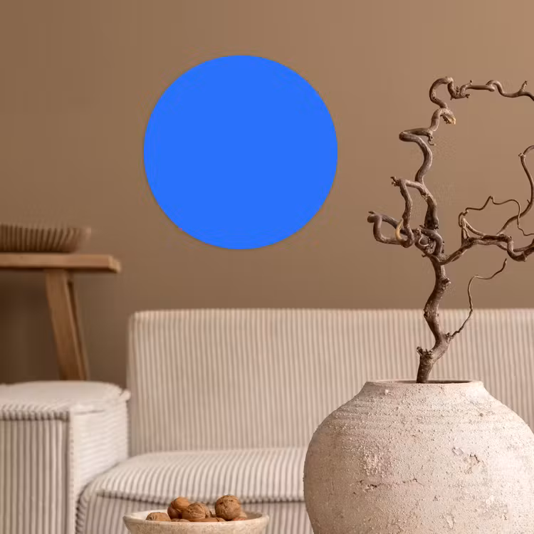 Vivid - Cobalt - Blauw Wandcirkel behangsticker klein 186 -sfeer1