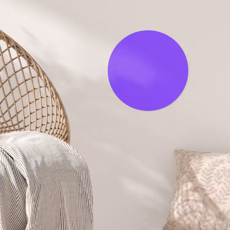 Vivid - Violet - Paars Wandcirkel behangsticker klein 186 -sfeer4