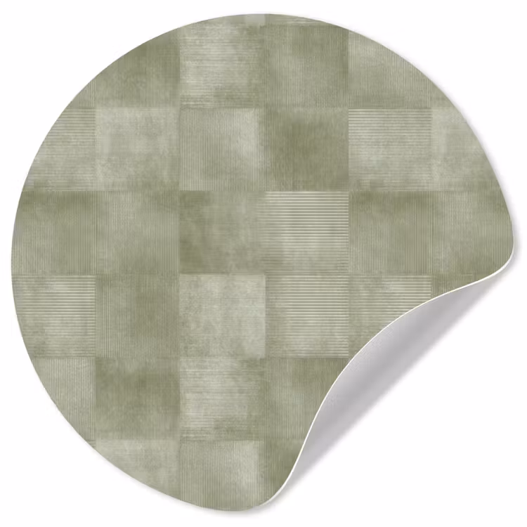 Vlakken - Rustiek - Groen Wandcirkel behangsticker klein 186 -3d