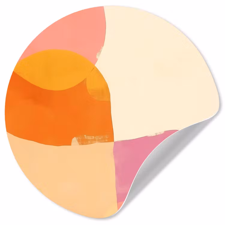 Vormen - Abstract - Kleurrijk Wandcirkel behangsticker klein -3d