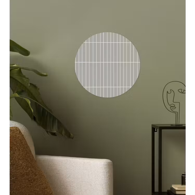 Wandtegel - Verticaal - Lichtgrijs Wandcirkel behangsticker klein 186 -sfeer2