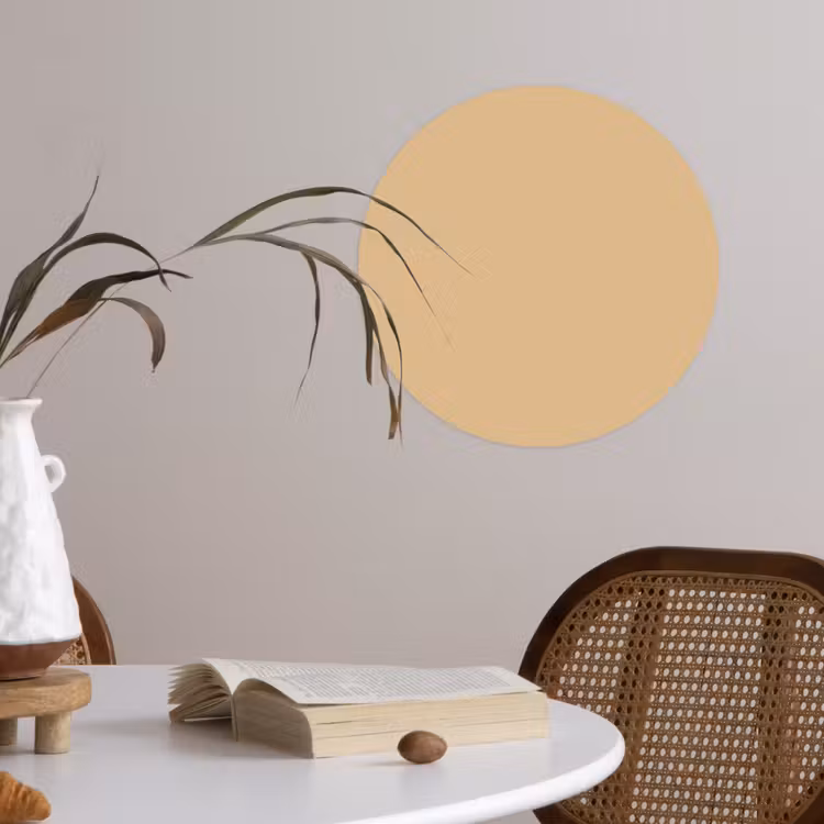 Warm - Sand - Nude Wandcirkel behangsticker klein 186 -sfeer3