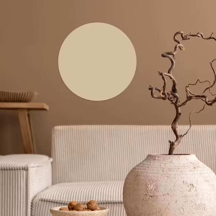Warm - Sand - Nude Wandcirkel behangsticker klein 186 -sfeer1