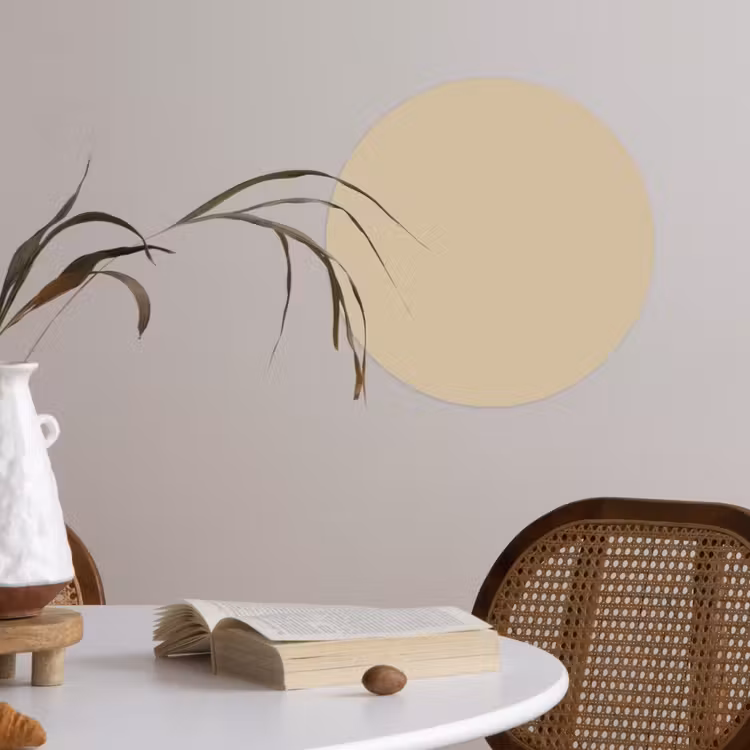Warm - Sand - Nude Wandcirkel behangsticker klein 186 -sfeer3