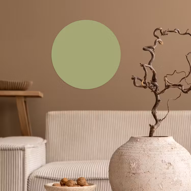 Whispering - Sage - Groen Wandcirkel behangsticker klein 186 -sfeer1