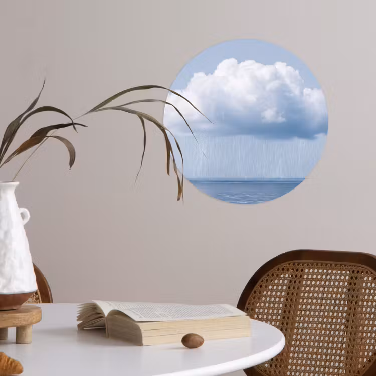 Behangcirkel - Wolk - Regen - Natuur - Wolk - Regen - Natuur Wandcirkel behangsticker klein