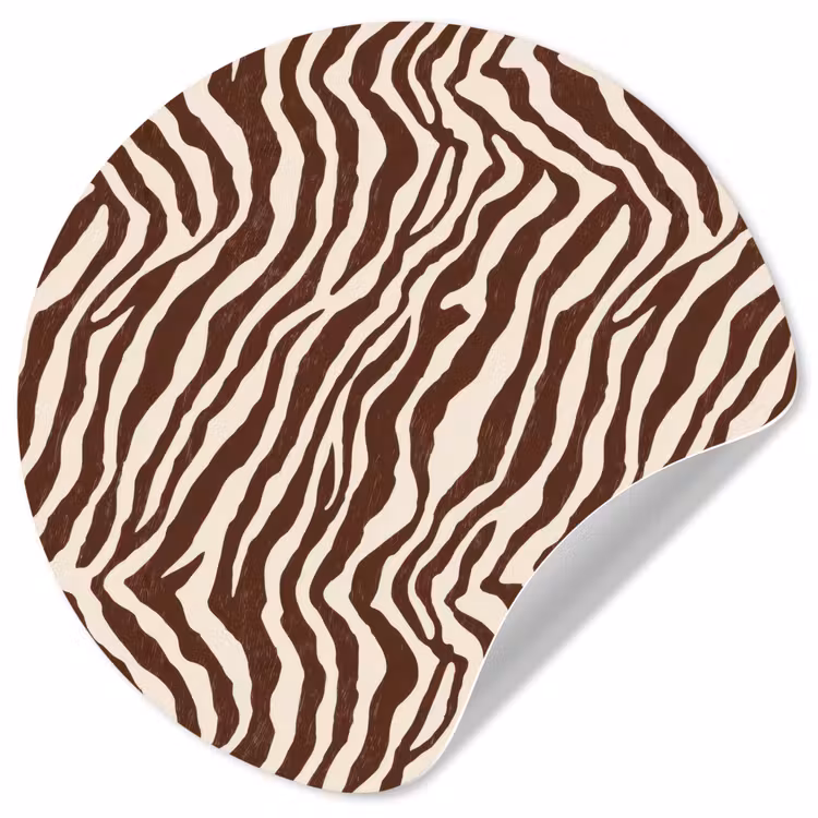 Zebra - Patroon - Zwart - Wit Wandcirkel behangsticker klein 186 -3d