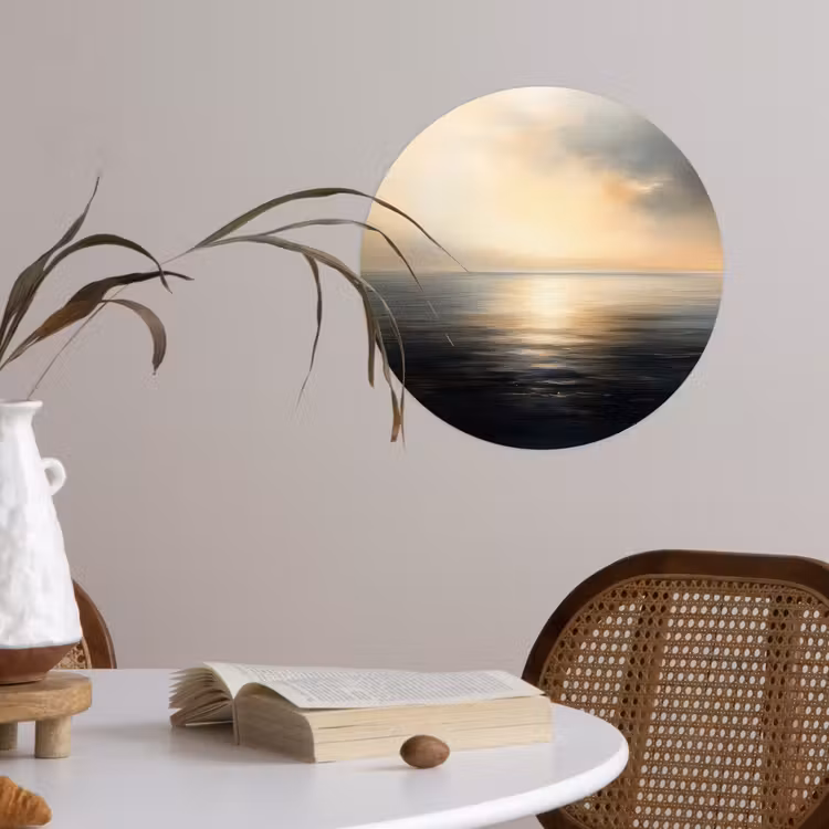 Zon - Horizon - Zee Wandcirkel behangsticker klein -sfeer3