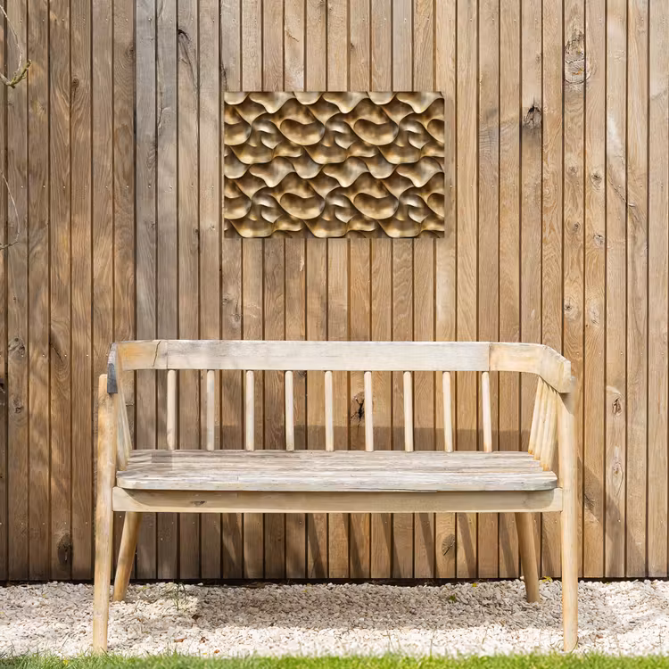 Abstract - Antiek - Goud Tuinposter op houten frame 2 cm dik klein 845 -sfeer4