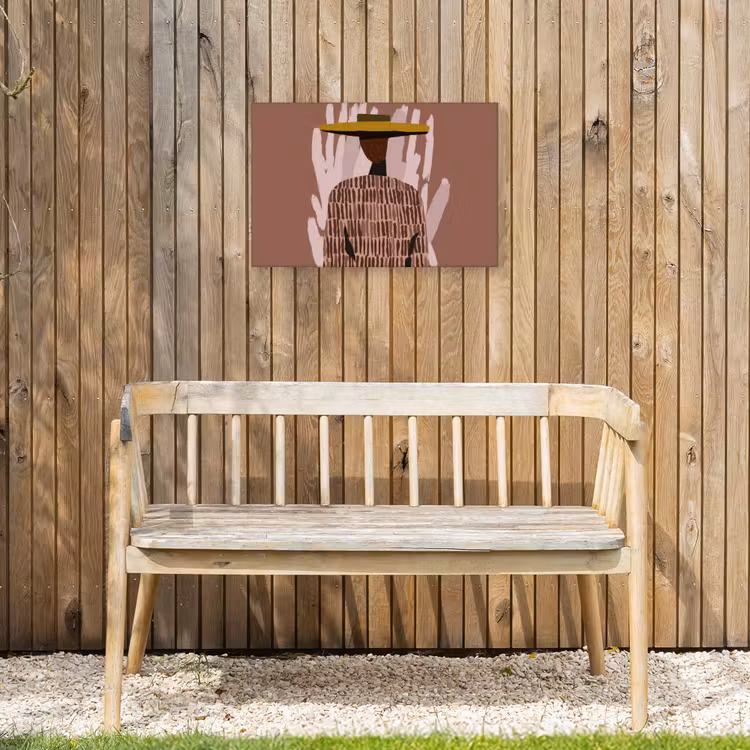 Abstract - Figuur - Illustratie - Hoed Tuinposter op houten frame 2 cm dik klein -sfeer4