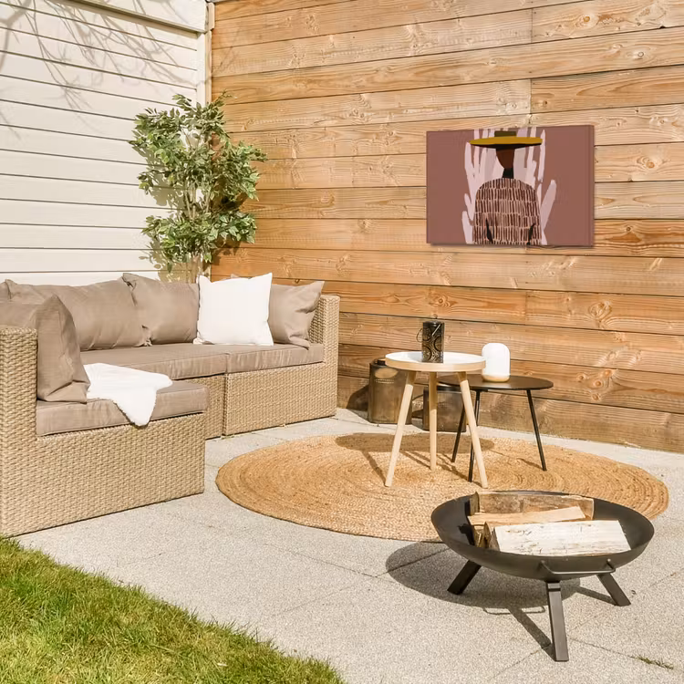 Abstract - Figuur - Illustratie - Hoed Tuinposter op houten frame 2 cm dik klein -sfeer2