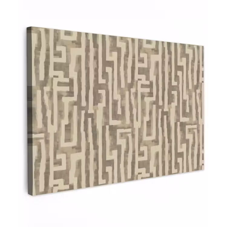 Abstract - Geometrisch - Groen Tuinposter op houten frame 2 cm dik klein 845 -3d