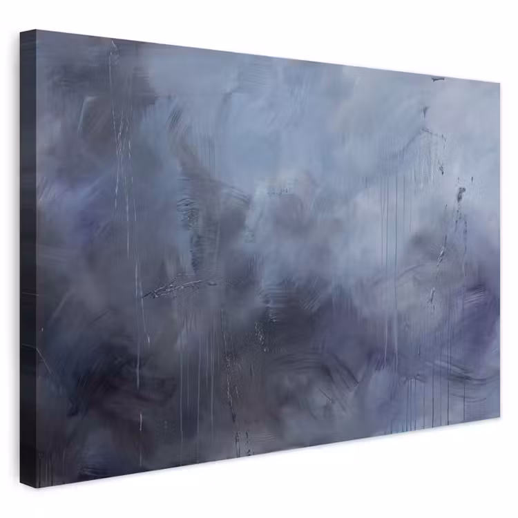 Abstract - Kwaststreken - Modern - Kunst - Grijs Tuinposter op houten frame 2 cm dik klein -3d