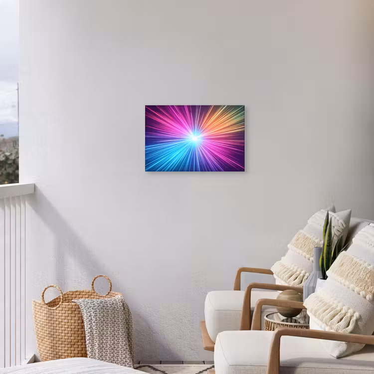 Abstract - Light - Burst - Modern - Colorful Tuinposter op houten frame 2 cm dik klein -sfeer1
