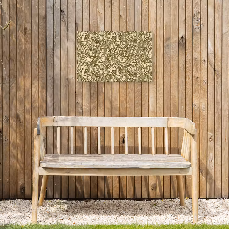 Abstract - Marmer - Groen Tuinposter op houten frame 2 cm dik klein 845 -sfeer4
