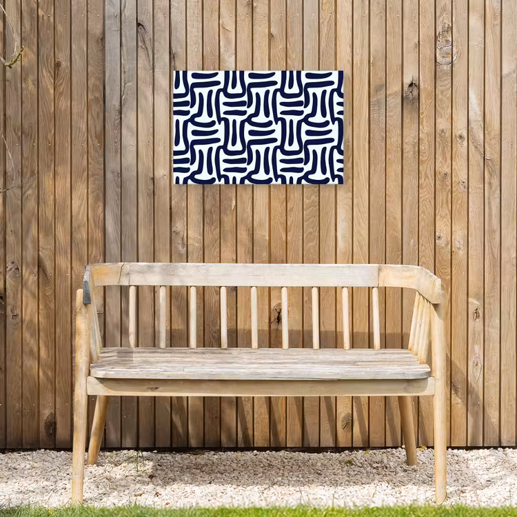 Abstract - Modern - Blauw Tuinposter op houten frame 2 cm dik klein 845 -sfeer4