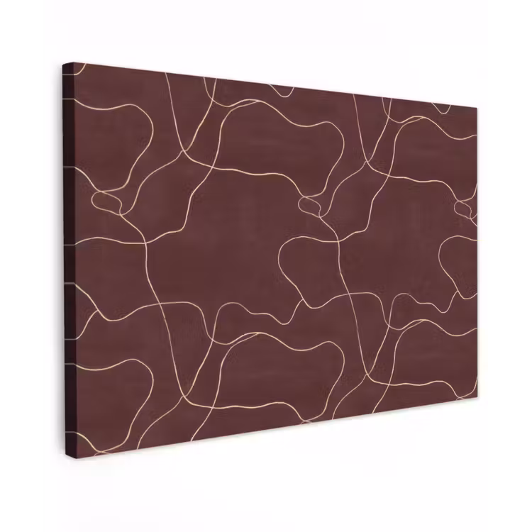 Abstract - Modern - Bruin Tuinposter op houten frame 2 cm dik klein 845 -3d