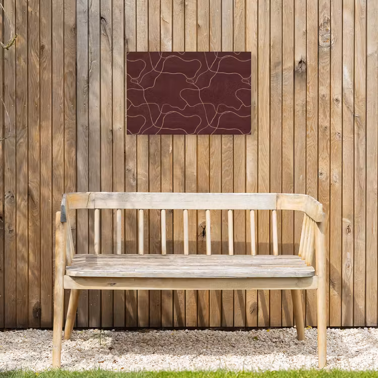 Abstract - Modern - Bruin Tuinposter op houten frame 2 cm dik klein 845 -sfeer4