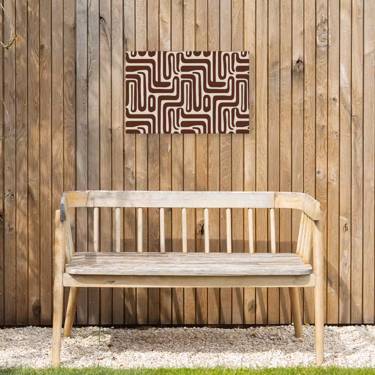 Abstract - Patroon - Bruin Tuinposter op houten frame 2 cm dik klein 845 -sfeer4