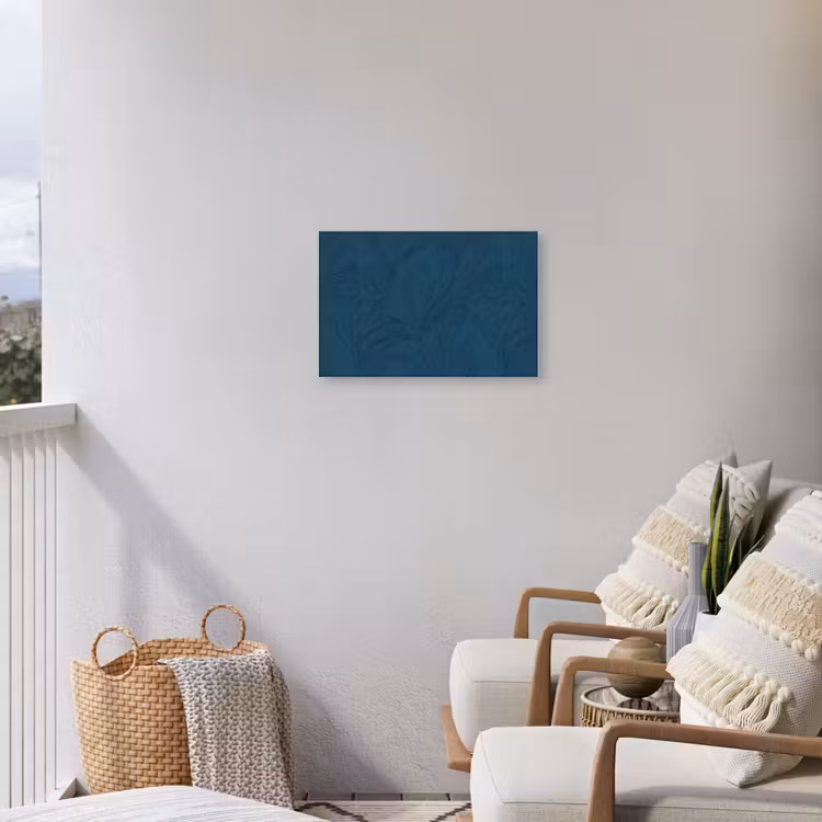 Abstract - Patroon - Donkerblauw - Elegant Tuinposter op houten frame 2 cm dik klein 845 -sfeer1
