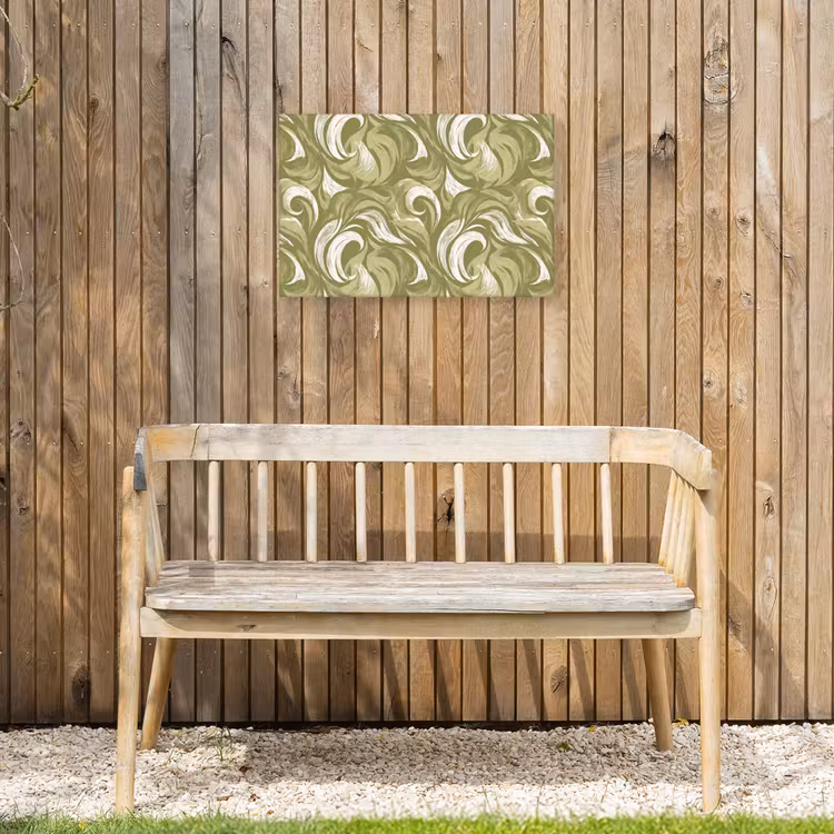 Abstract - Textuur - Groen Tuinposter op houten frame 2 cm dik klein 845 -sfeer4