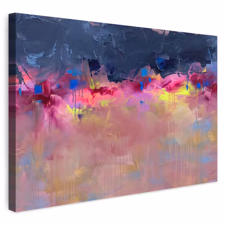 Abstract - Textuur - Kleuren - Modern - Roze Tuinposter op houten frame 2 cm dik klein -3d