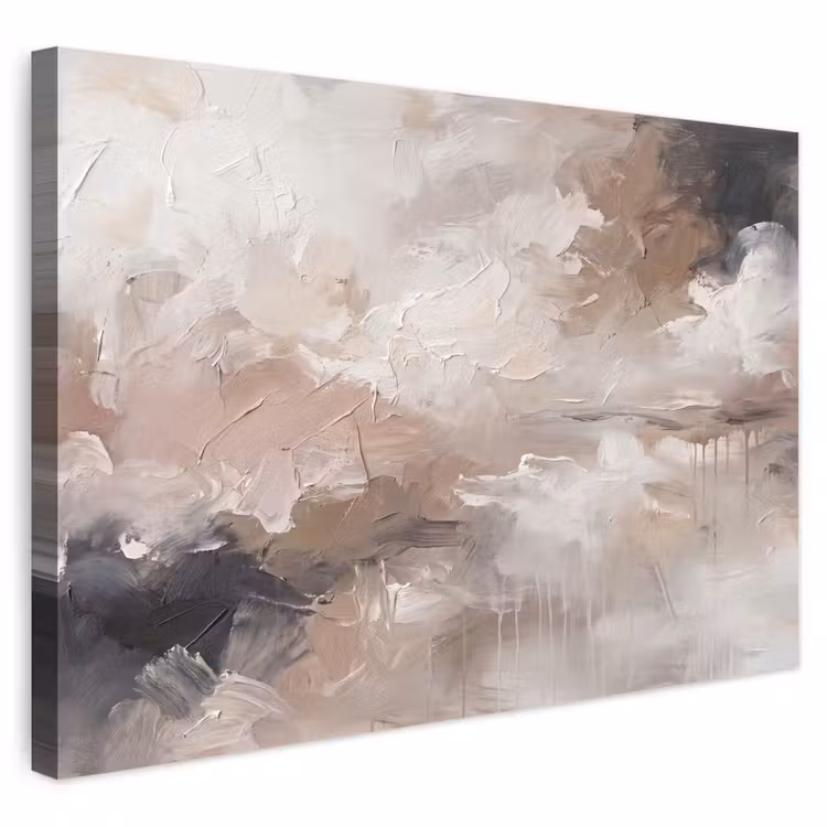 Abstract - Textuur - Kunst - Modern - Beige Tuinposter op houten frame 2 cm dik klein -3d
