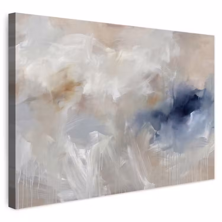 Abstract - Wolken - Sfeer - Modern - Beige Tuinposter op houten frame 2 cm dik klein -3d