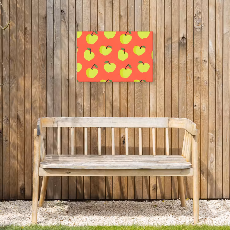 Appels - Modern - Groen Tuinposter op houten frame 2 cm dik klein 845 -sfeer4