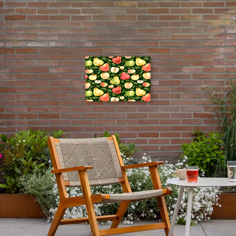 Appels - Peren - Fruit - Groen Tuinposter op houten frame 2 cm dik klein 845 -sfeer3