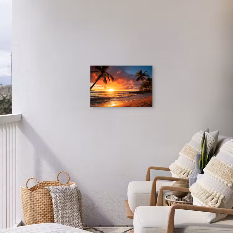 Avondrood aan Zee Tuinposter op houten frame 2 cm dik klein -sfeer1