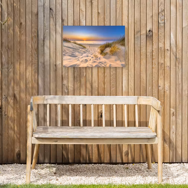 Avondrust aan Zee Tuinposter op houten frame 2 cm dik klein -sfeer4