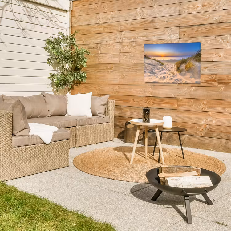 Avondrust aan Zee Tuinposter op houten frame 2 cm dik klein -sfeer2