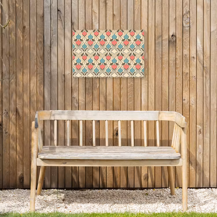Barok - Retro - Kleurrijk Tuinposter op houten frame 2 cm dik klein 845 -sfeer4