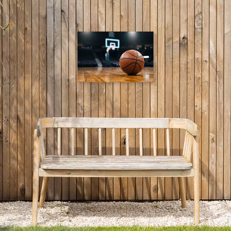 Basketbal - Arena - Sport Tuinposter op houten frame 2 cm dik klein -sfeer4